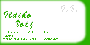 ildiko volf business card