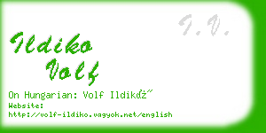 ildiko volf business card